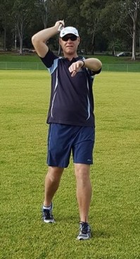 Javelin Thrower with One Foot Forward