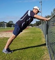 Acceleration lean against fence