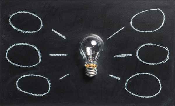 abstract blackboard bulb chalk